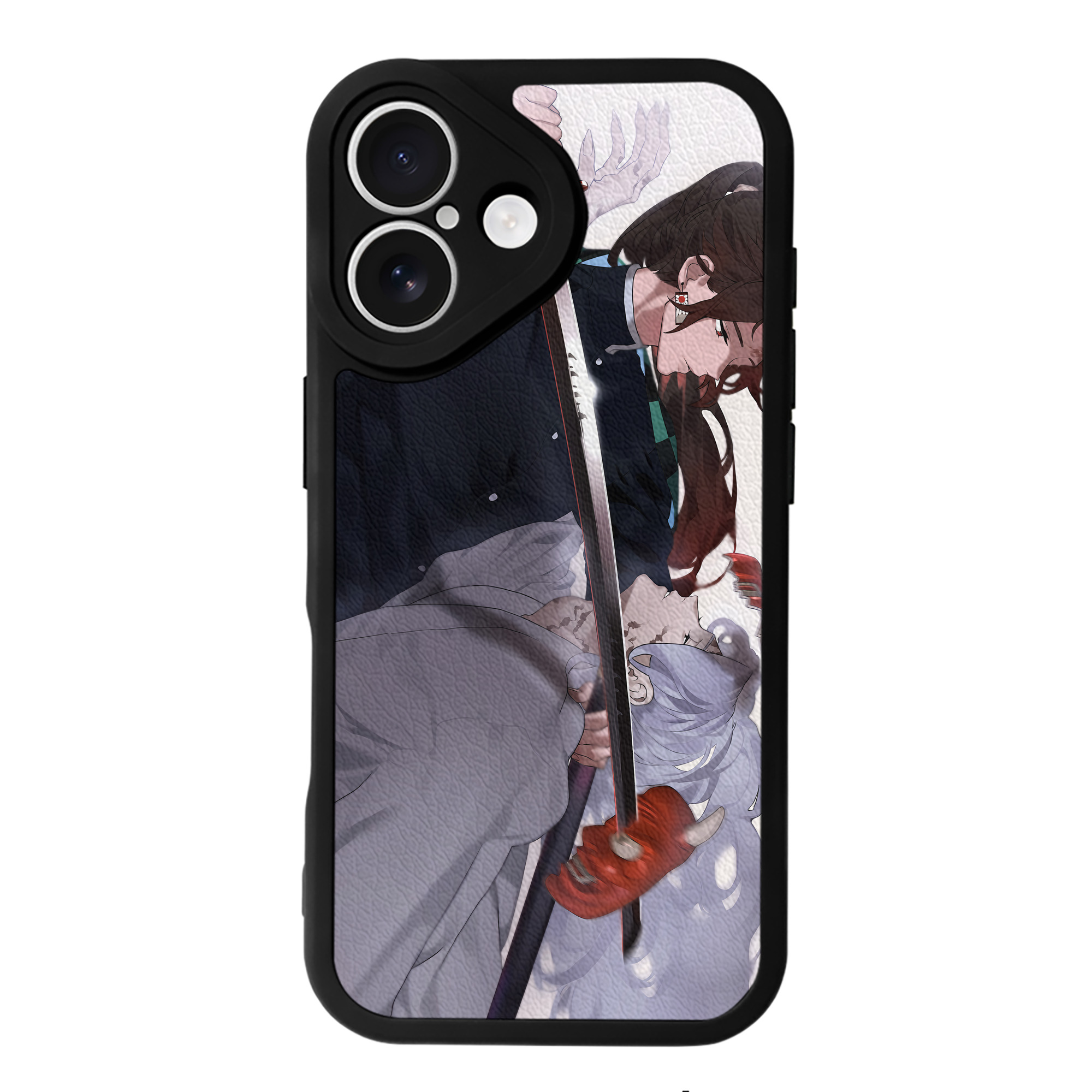 （画像用） 鬼滅の刃（きめつのやいば）竈門 炭治郎／かまど たんじろう Kamado Tanjirou 【iPhone 16シリーズ対応】シリコンスマホケース（レザー調） 材質：シリコン